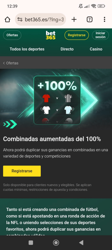 <strong>Oferta de 2 goles de ventaja</strong> : Esta promoción aplica al mercado RESULTADO FINAL y es fácil de entender. Básicamente, si el equipo al que apuestas alcanza una ventaja de 2 goles en cualquier momento, el operador pagará tu apuesta como ganadora al 100 %, incluso si el equipo contrario empata o gana al final del partido.