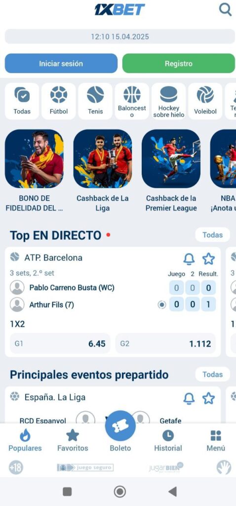 cómo registrarse en 1xbet app